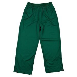 Eastbay SportSource Green Elastic Waist Track Pants Snap Leg Crop Sz YL Youth L
